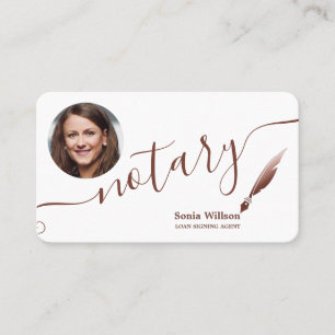 Notary Loan Signature Agent Moderne Add your Foto Visitenkarte