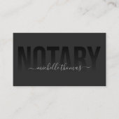 Notary Loan Signing Agent Beruflich Einfach Visitenkarte (Vorderseite)