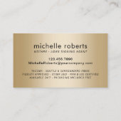 Notary Loan Signing Agent Classy Wood & Gold Visitenkarte (Rückseite)