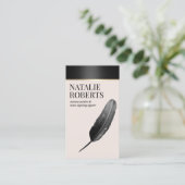 Notary Loan Signing Agent Eleganter Black Quill Pe Visitenkarte (Stehend Vorderseite)