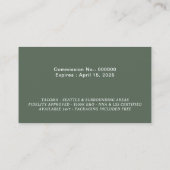 Notary Loan Signing Agent Elegantes Foto Visitenkarte (Rückseite)