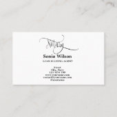 Notary Loan Signing Agent Moderne irisierende Kuns Visitenkarte (Rückseite)