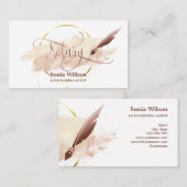 Notary Loan Signing Agent Moderne Rosa Kunst Visitenkarte (Vorne/Hinten)