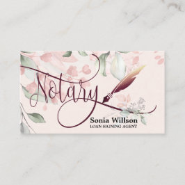 Notary Loan Signing Agent Moderne Rose Gold Glitze Visitenkarte