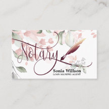 Notary Loan Signing Agent Moderne Rose Gold Glitze