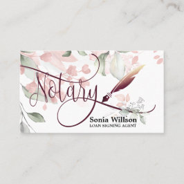 Notary Loan Signing Agent Moderne Rose Gold Glitze Visitenkarte