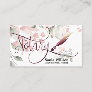 Notary Loan Signing Agent Moderne Rose Gold Glitze Visitenkarte