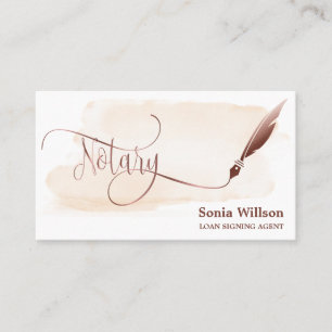 Notary Loan Signing Agent Moderne Rose Gold Glitze Visitenkarte