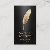 Notary Loan Signing Agent Moderner Black & Gold Visitenkarte (Vorderseite)