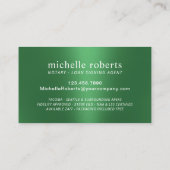 Notary Loan Signing Agent Moderner Grüner Weg Visitenkarte (Rückseite)