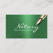 Notary Loan Signing Agent Moderner Grüner Weg Visitenkarte (Vorderseite)