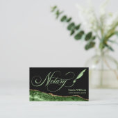 Notary Loan Signing Agent Moderner Smarald Green B Visitenkarte (Stehend Vorderseite)