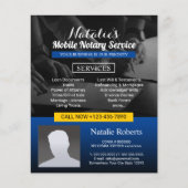 Notary Loan Signing Agent Modernes Blue Foto Flyer (Vorne)