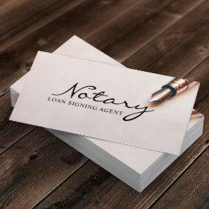 Notary Loan Signing Agent Modernes Elegantes Visitenkarte