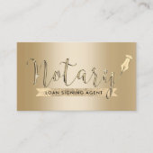 Notary Loan Signing Agent Modernes Gold Visitenkarte (Vorderseite)