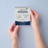 Notary Loan Signing Agent Navy Blue Silver Glitzer Flyer (Gruppe)