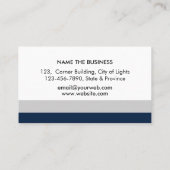 Notary Loan Signing Agent Nib Gray Gold Writer Visitenkarte (Rückseite)