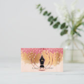 Notary Loan Signing Agent Rose Gold Anwalt Visitenkarte (Stehend Vorderseite)