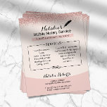 Notary Loan Signing Agent Rose Gold Glitzer Flyer<br><div class="desc">Notarkredit Signing Agent Rose Gold Glitzer Flyer.</div>