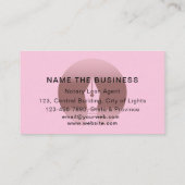 Notary Loan Signing Agent Rose Gold Glitzer Visitenkarte (Rückseite)