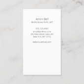 Notary Loan Signing Agent Rose Gold Quill Visitenkarte (Rückseite)