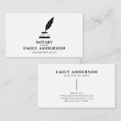 Notary Loan Singing Agent Minimal Schwarz & Weiß Visitenkarte (Vorne/Hinten)