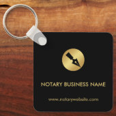 Notary-Logo-Geschäft für Black & Gold-Werbung Schlüsselanhänger (Vorderseite)