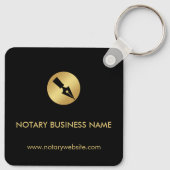 Notary-Logo-Geschäft für Black & Gold-Werbung Schlüsselanhänger (Rückseite)