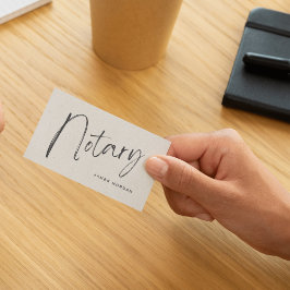 Notary Public Beige Rustic  Visitenkarte