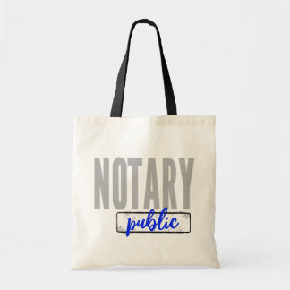 Notary Public Big Schriftart verblasst schwarz mit Tragetasche