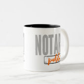 Notary Public Big Schriftart verblasst schwarz mit Zweifarbige Tasse (VorderseiteRechts)