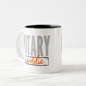 Notary Public Big Schriftart verblasst schwarz mit Zweifarbige Tasse (Vorderseite Links)