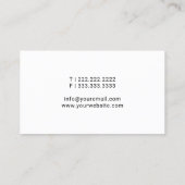 Notary Public Bold Text Typografy Signature Visitenkarte (Rückseite)