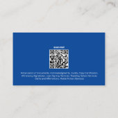 Notary Public Custom Foto Telefonnummerkarte (Rückseite)