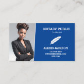 Notary Public Custom Foto Visitenkarte (Vorderseite)