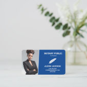 Notary Public Custom QR Photo Telefonnummerkarte (Stehend Vorderseite)