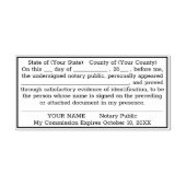 Notary Public Custom Recognition Permastempel (Design)