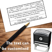 Notary Public Custom Recognition Permastempel