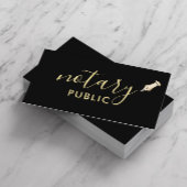 Notary Public Elegante Script Schlicht Black Visitenkarte