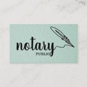 Notary Public Elegante Script Schlicht Black & Whi Visitenkarte (Vorderseite)