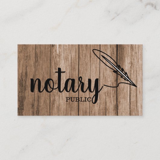 Notary Public Elegante Script Schlicht Black & Whi Visitenkarte (Vorderseite)