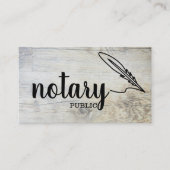 Notary Public Elegante Script Schlicht Black & Whi Visitenkarte (Vorderseite)