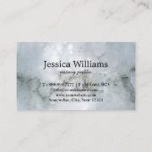 Notary Public Elegante Script Schlicht Black & Whi Visitenkarte (Rückseite)