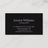Notary Public Elegante Script Schlicht Black & Whi Visitenkarte (Rückseite)