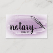 Notary Public Elegante Script Schlicht Black & Whi Visitenkarte (Vorderseite)