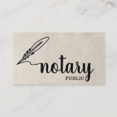 Notary Public Elegante Script Schlicht Business Ca Visitenkarte (Vorderseite)