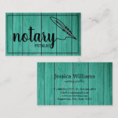 Notary Public Elegante Script Schlicht Business Ca Visitenkarte (Vorne/Hinten)