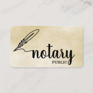 Notary Public Elegante Script Schlicht Business Ca Visitenkarte