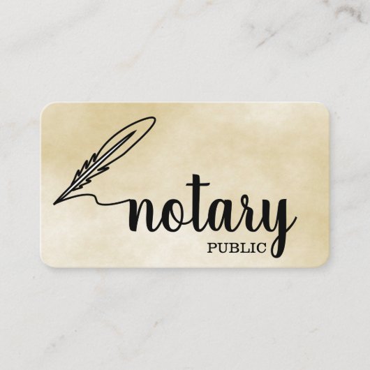 Notary Public Elegante Script Schlicht Business Ca Visitenkarte (Vorderseite)