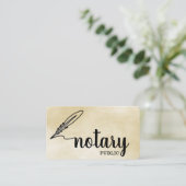 Notary Public Elegante Script Schlicht Business Ca Visitenkarte (Stehend Vorderseite)